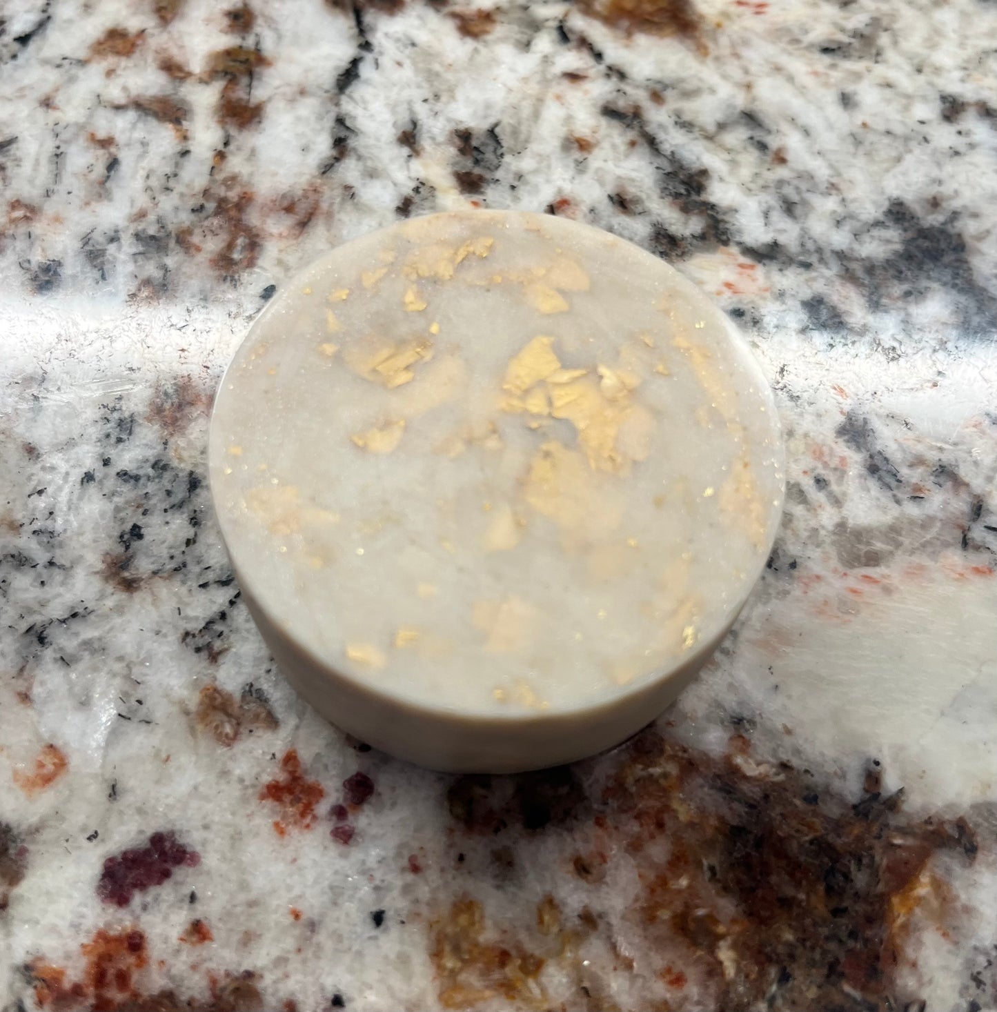 Unscented Gold Flake Solid Lotion Bar