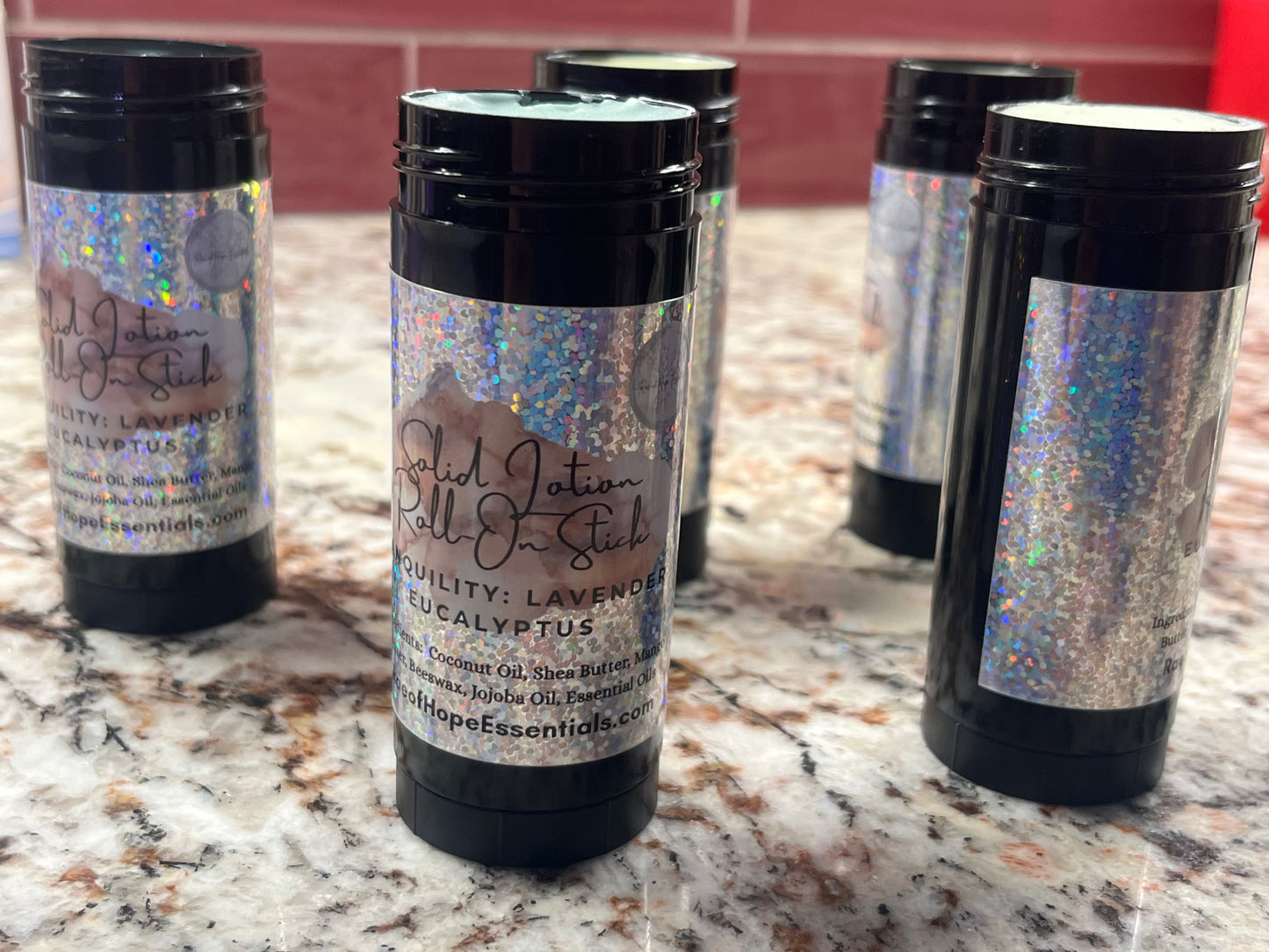Solid Lotion Roll-On Stick in Tranquility: Lavender Eucalyptus