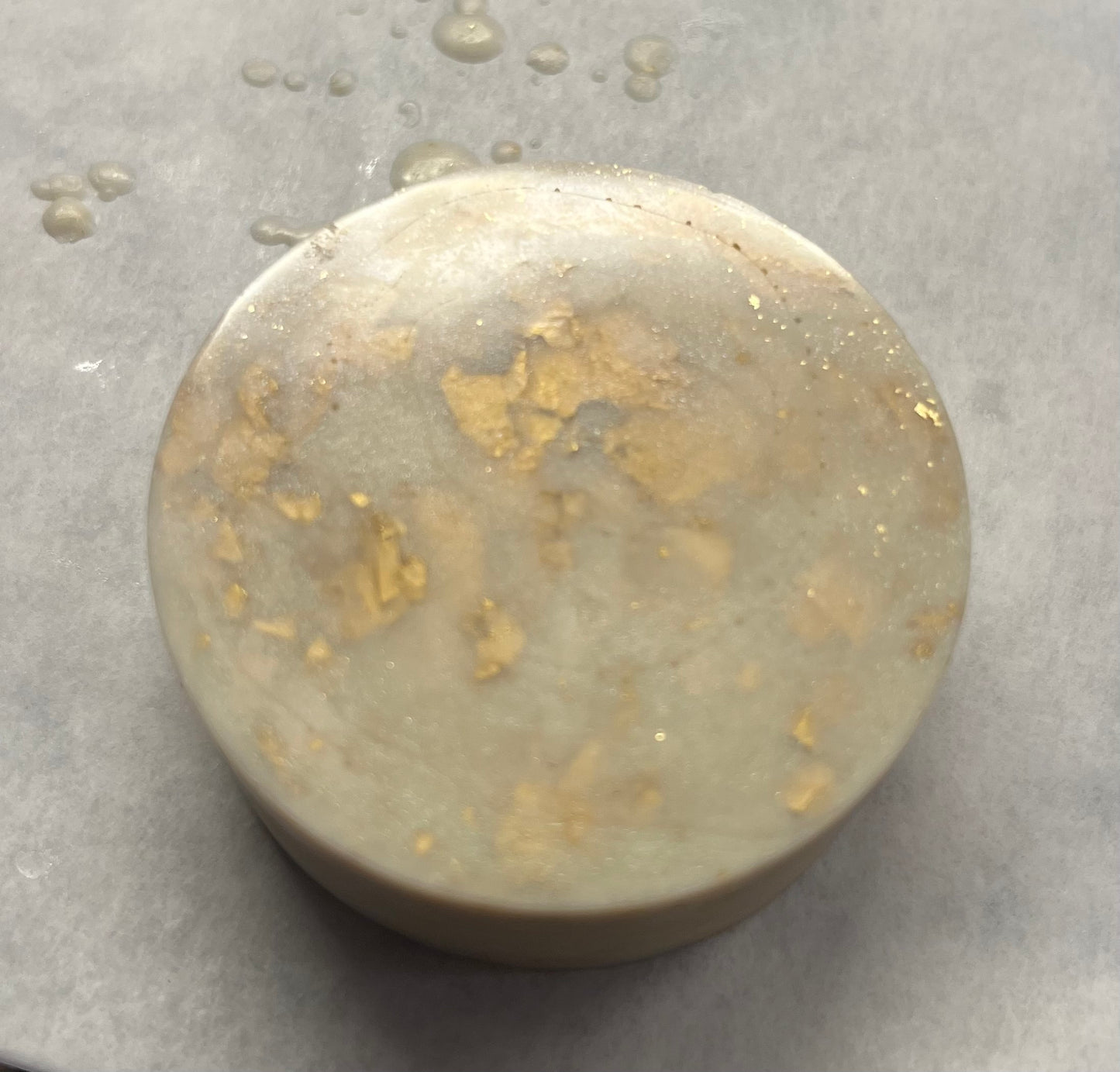 Unscented Gold Flake Solid Lotion Bar