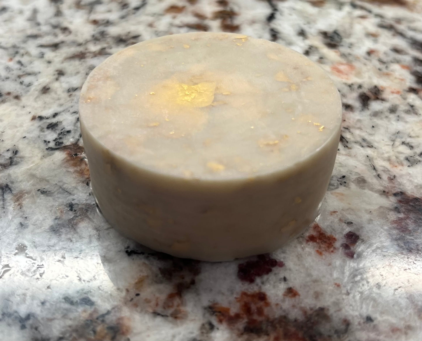Unscented Gold Flake Solid Lotion Bar